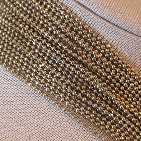 ABS Allen Schwartz 25 Gold Tone Dainty Bead Ball Chains Cascade Necklace - Picture 6 of 9